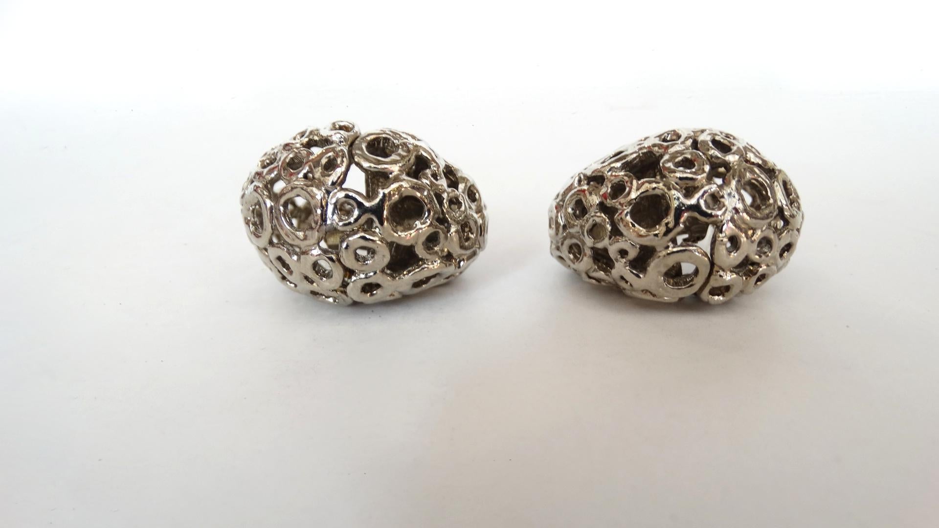 1980s Poggi Paris Statement Clip-on Earrings In Good Condition In Scottsdale, AZ