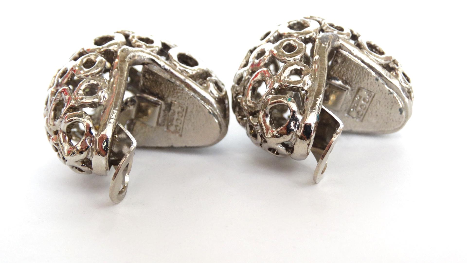 1980s Poggi Paris Statement Clip-on Earrings 2