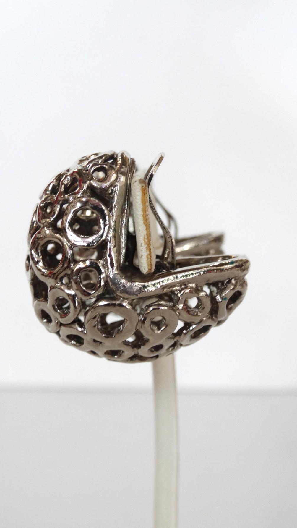 1980s Poggi Paris Statement Clip-on Earrings 1
