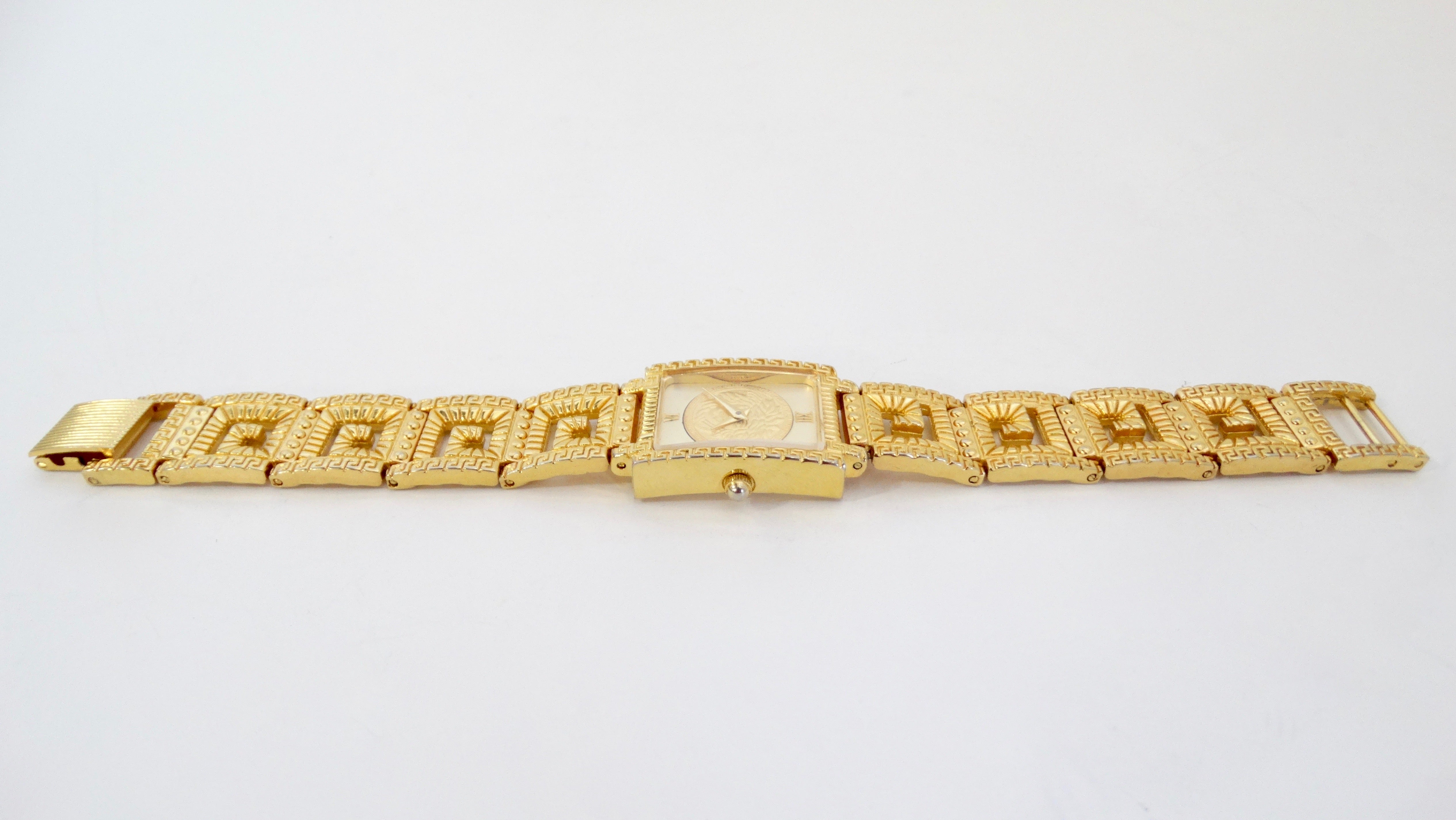 versace greek key watch