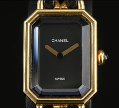 Chanel 1987 Premiere 20mm Rock Quartz & Gold-Plated Chain Wrist Watch