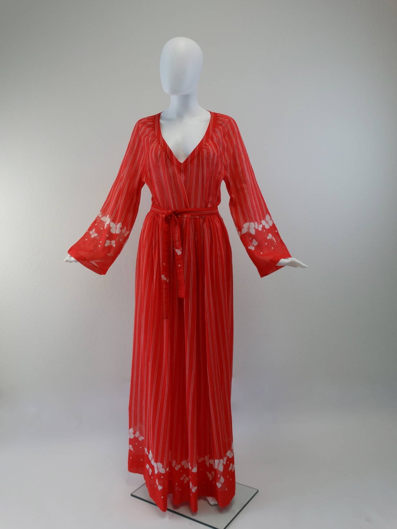 red cotton maxi dress