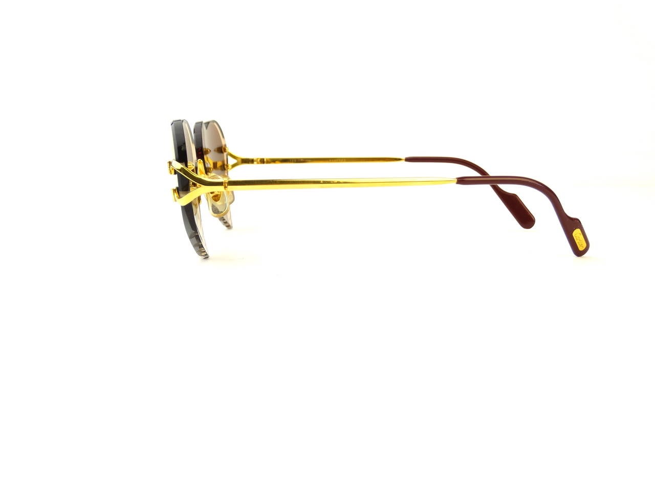 Women's 2004 Custom Cartier Amber Mirrored Heart Sunglasses