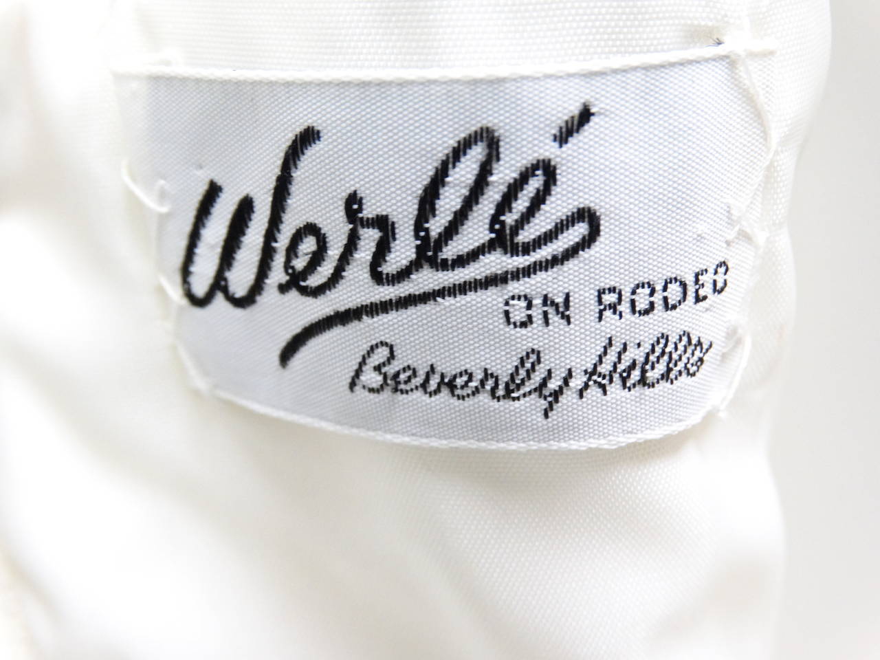 1960s Werle White Lace Maxi Dress 2