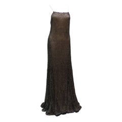 Gucci Black Rhinestone Evening Gown 7