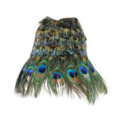 Vintage 2005 Prada S/S Runway Peacock Hat