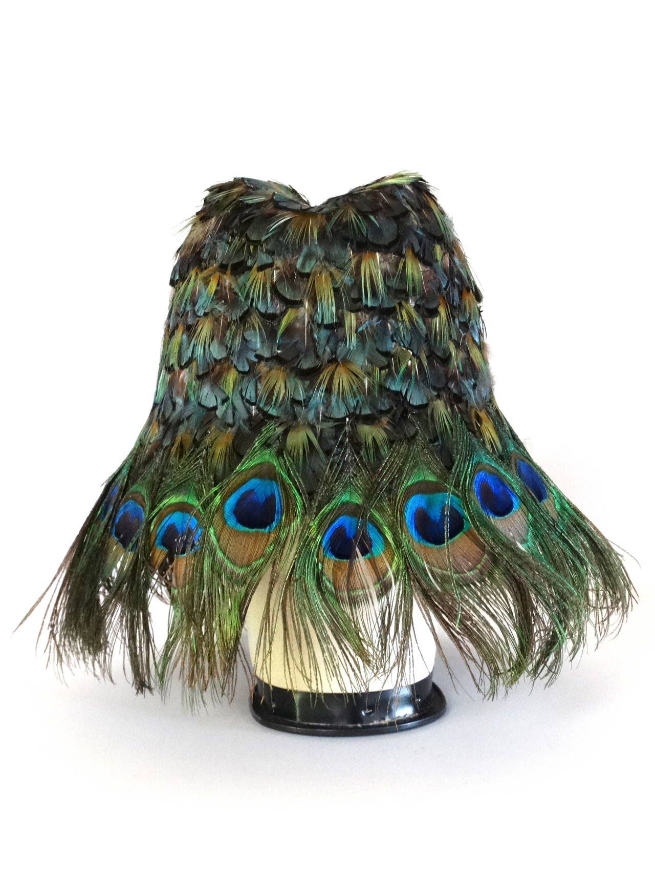 2005 Prada S/S Runway Peacock Hat In New Condition In Scottsdale, AZ