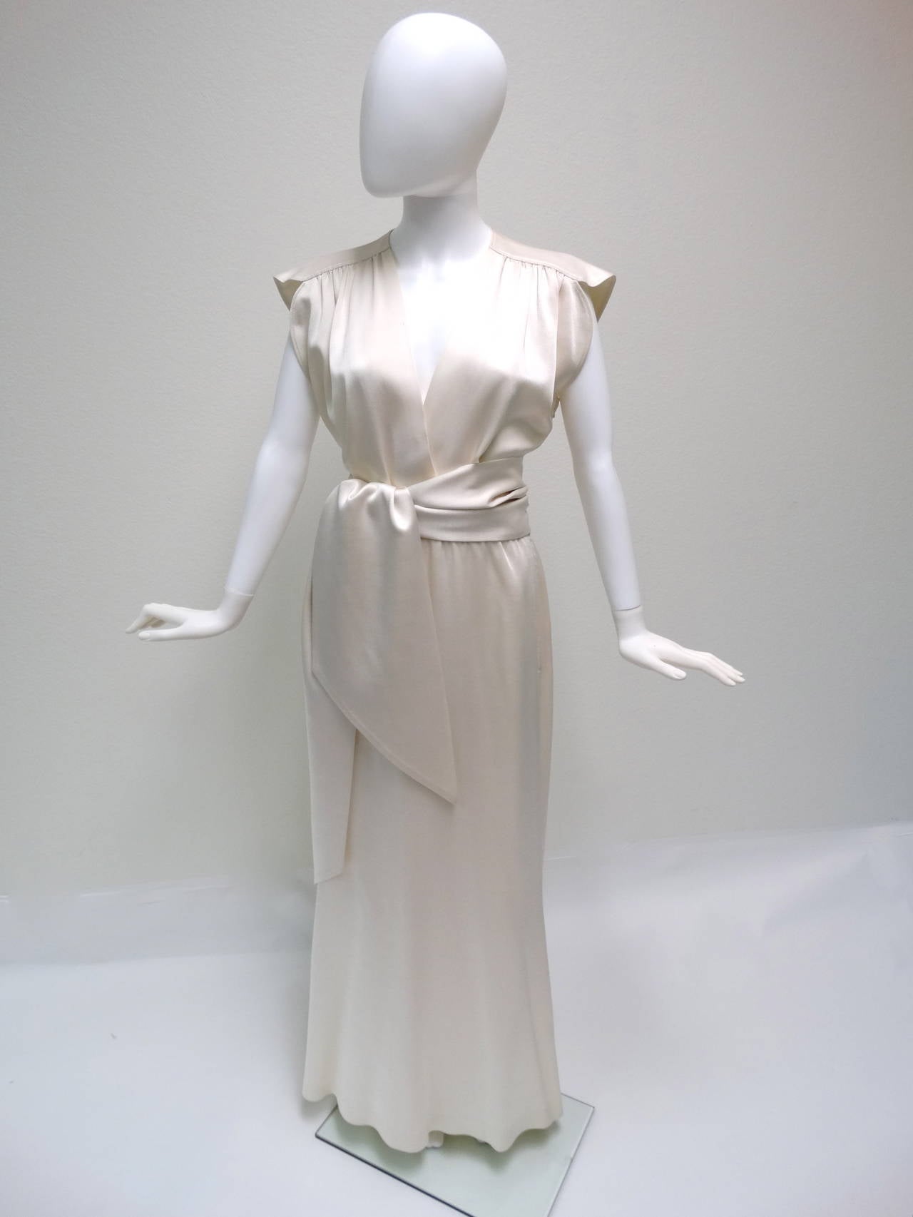 1970's Yves Saint Laurent Silk Gown In Excellent Condition In Scottsdale, AZ