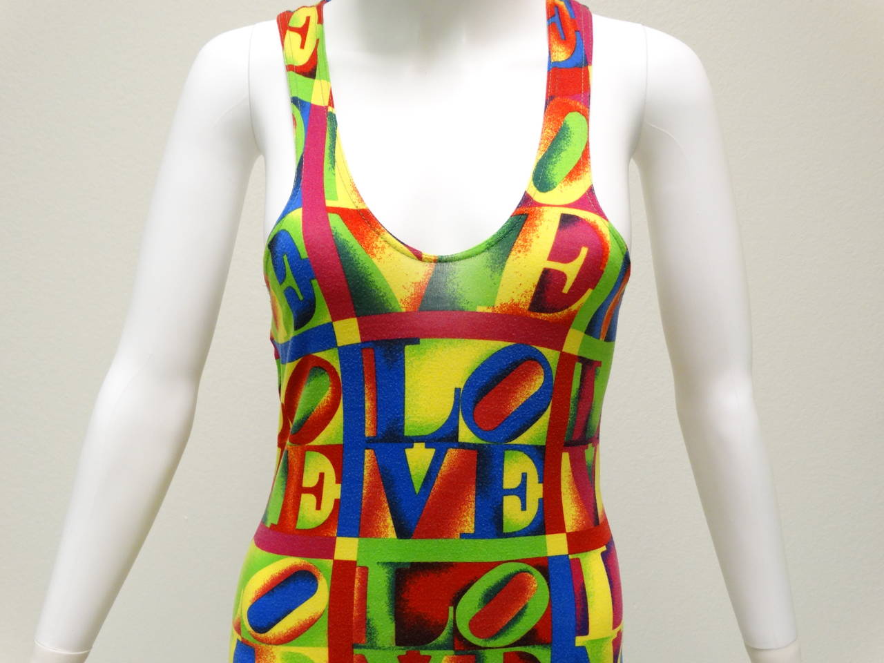 This iconic dress is vintage Versace jeans couture sleeveless racer back 