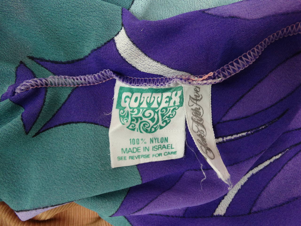 1970's Gottex Kimono Sleeve Caftan Maxi Dress at 1stDibs