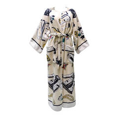 Retro 1994 Spring/Summer Chanel "Iconic" Print Terrycloth Beach Wrap/Robe