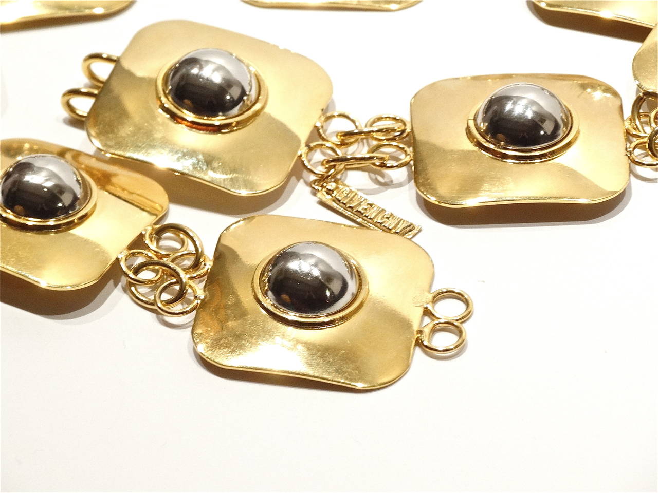 1970's Givenchy Runway Collar Two Tone Dome Necklace 3