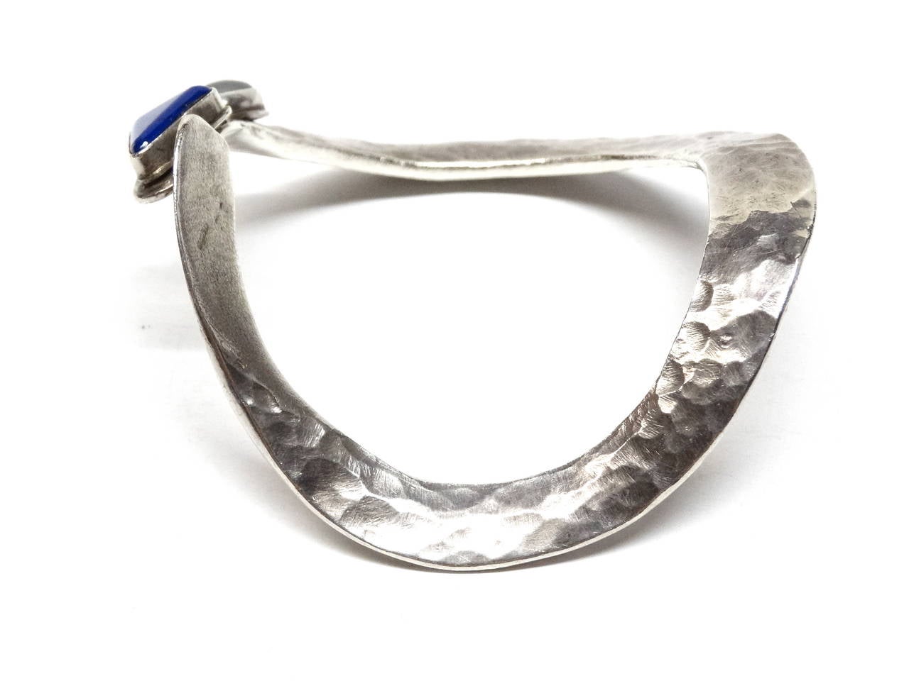 Anglo-Indian Jolene A Eustace Cochiti Zuni Gold Lapis Bracelet, 1980s