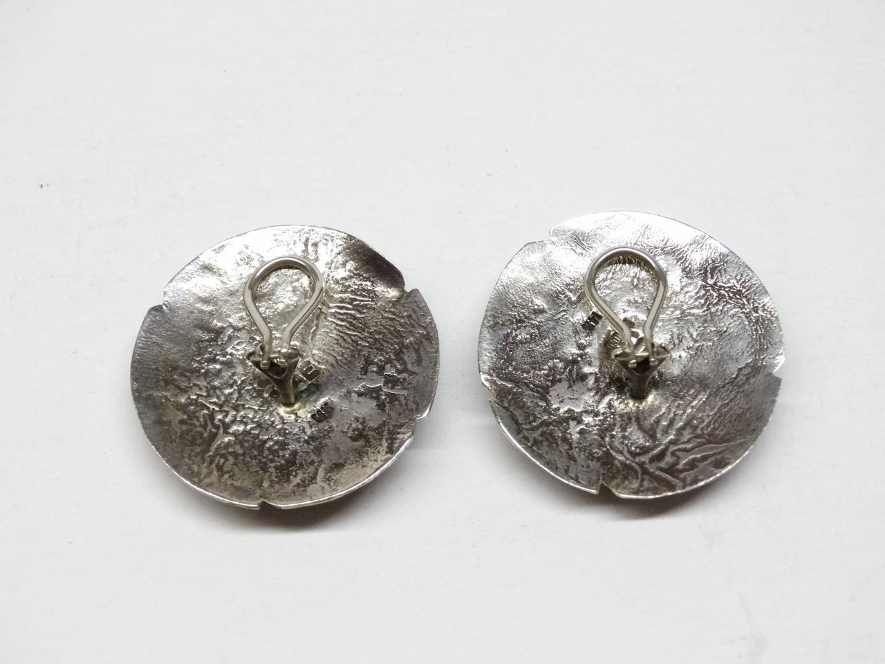 1980s Jolene A Eustace Cochiti Zuni 925/14K Gold Lapis Earrings