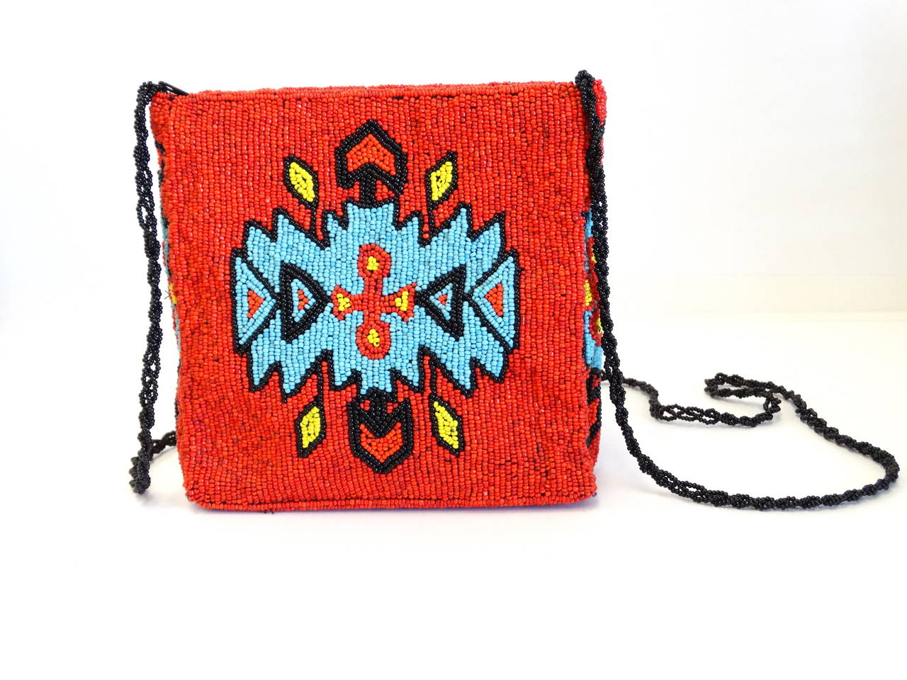 Red Beaded Southwest Tribal Shoulder bag, 1993 