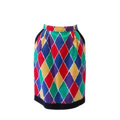 1988 Yves Saint Laurent Rive Gauche Diamond Print Skirt as seen on Naomi Campell 6