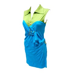 Gianni Versace Couture Safety Pin Short Dress Jumpsuit, 1994