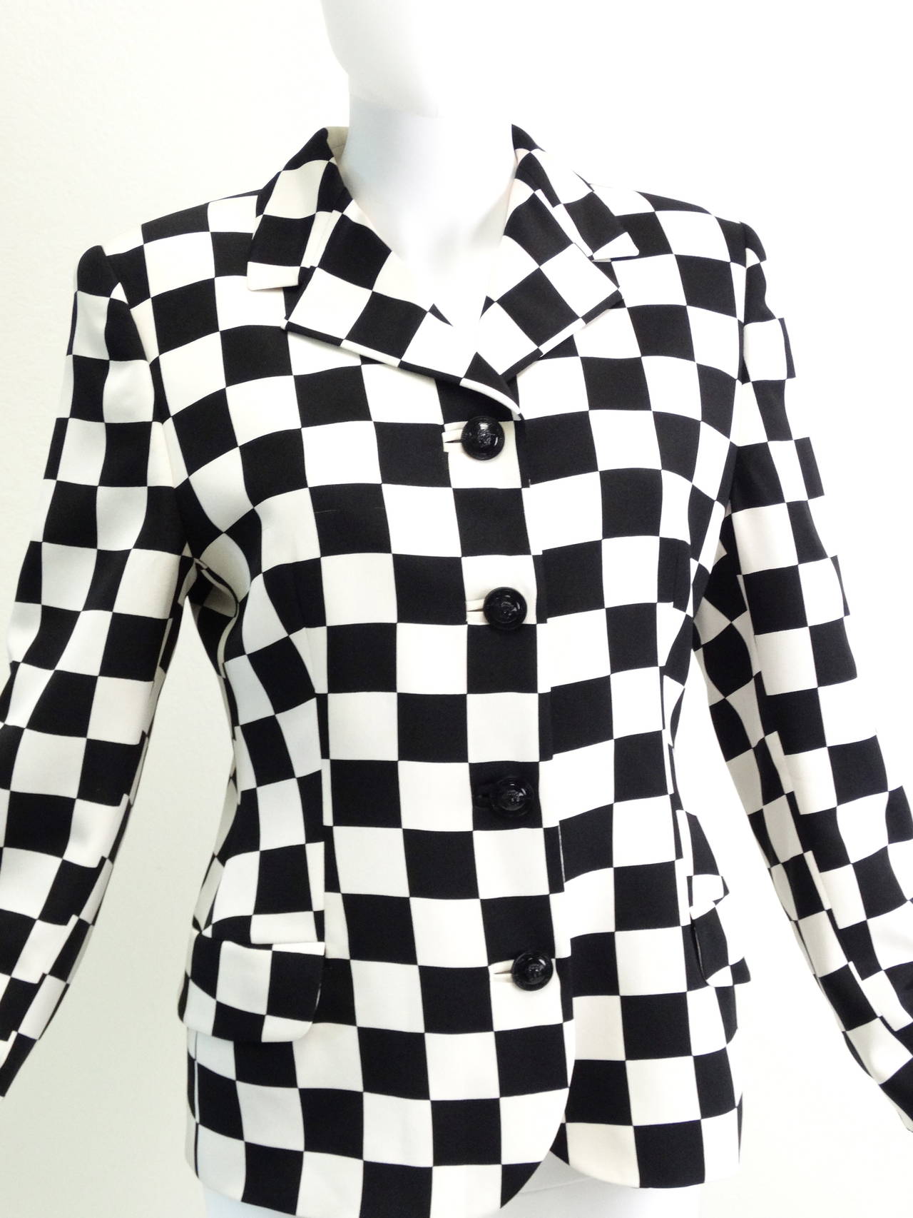 versace checkered jacket