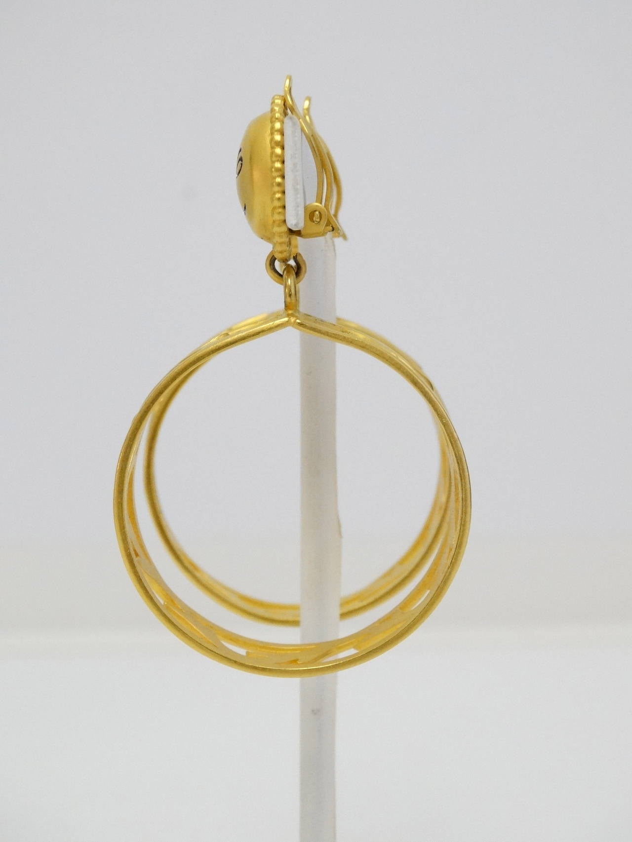 1980s Karl Lagerfeld Hoop Earrings In Excellent Condition In Scottsdale, AZ