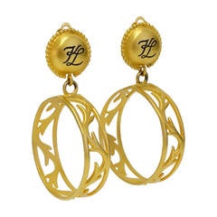 1980s Karl Lagerfeld Hoop Earrings 1