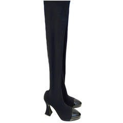1994 Chanel "Vernice" Strech Thigh High Boot