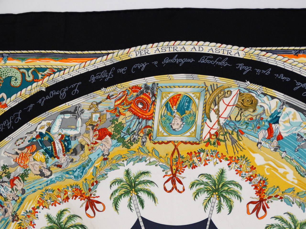 Women's 2009 Hermes Paris Per Astra Ad Astra Silk Scarf by Sandra Laroche