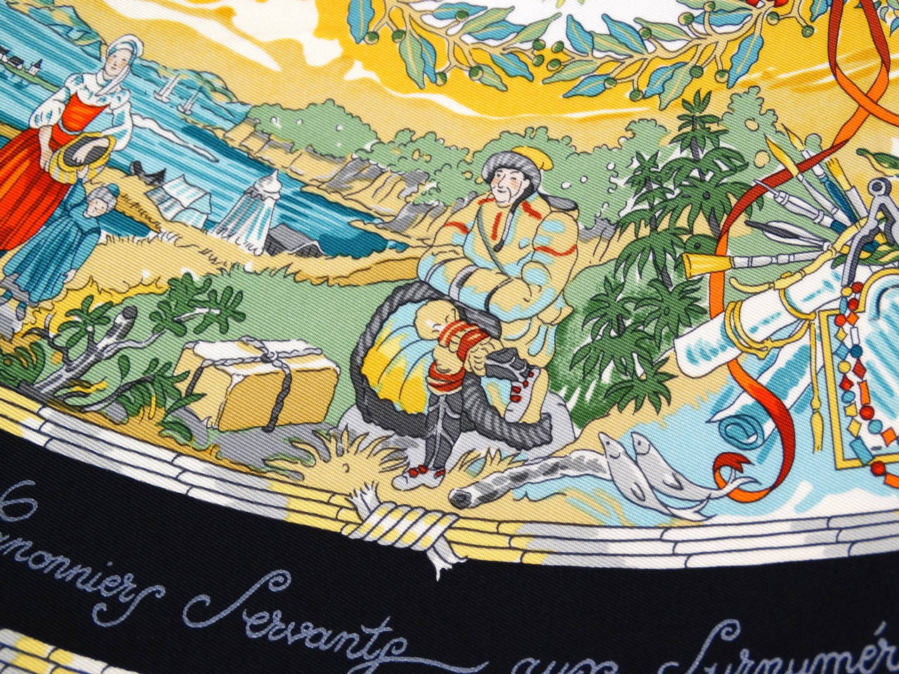 2009 Hermes Paris Per Astra Ad Astra Silk Scarf by Sandra Laroche In Excellent Condition In Scottsdale, AZ