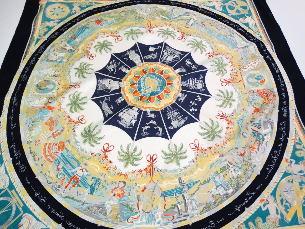 2009 Hermes Paris Per Astra Ad Astra Silk Scarf by Sandra Laroche 5