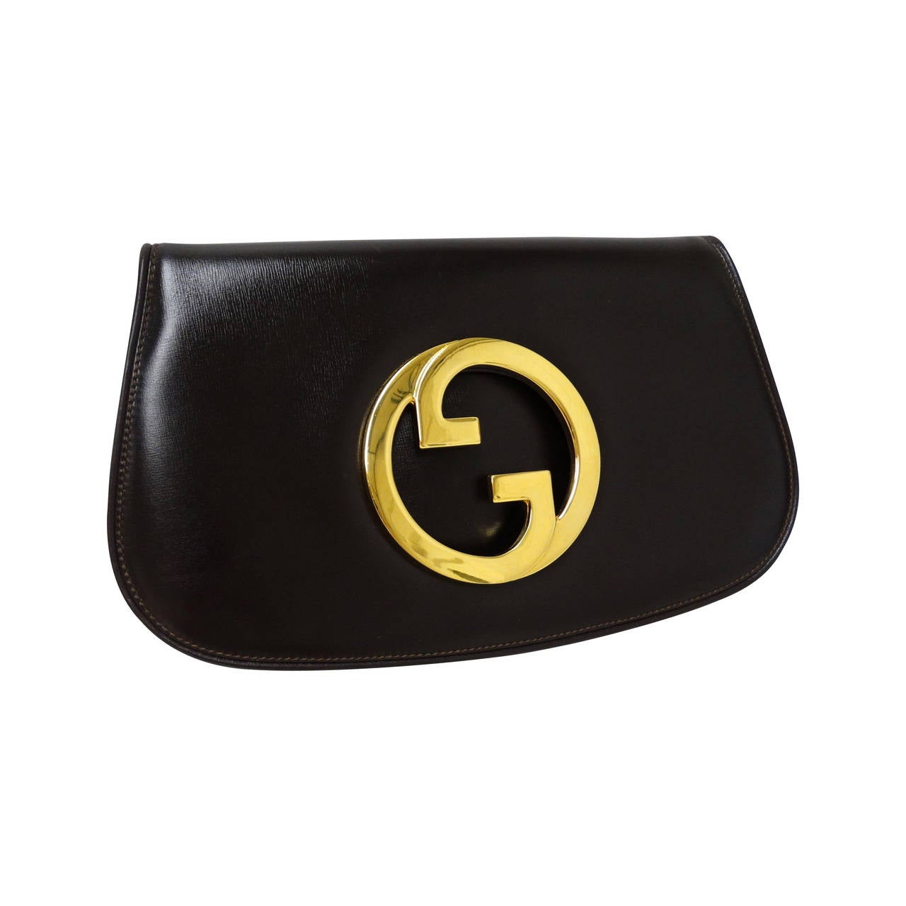 1970s Gucci "Blondie" Dark Brown Clutch