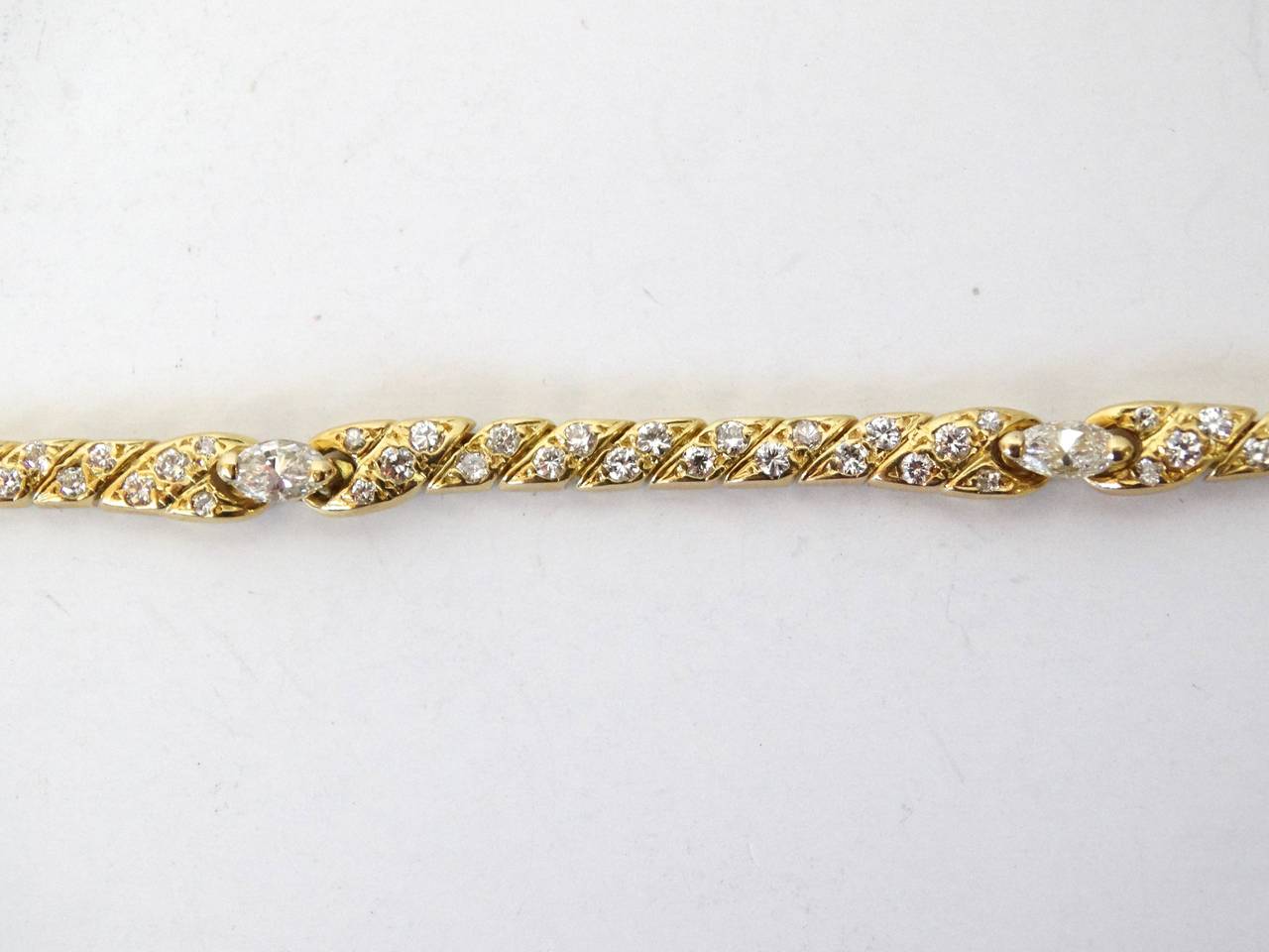 Van Cleef & Arpels Marquise Diamond Gold Bracelet 1