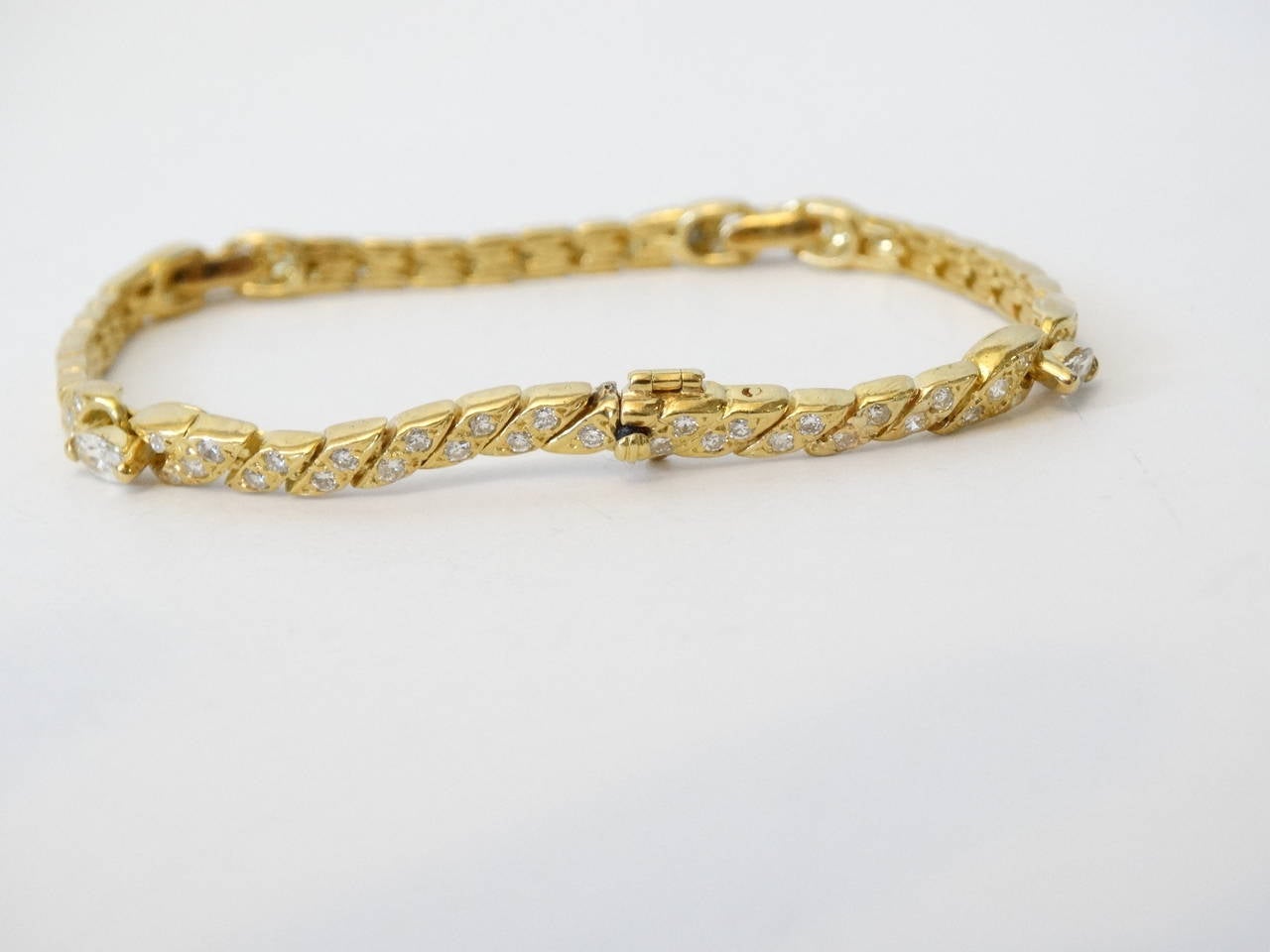 Van Cleef & Arpels Marquise Diamond Gold Bracelet 4