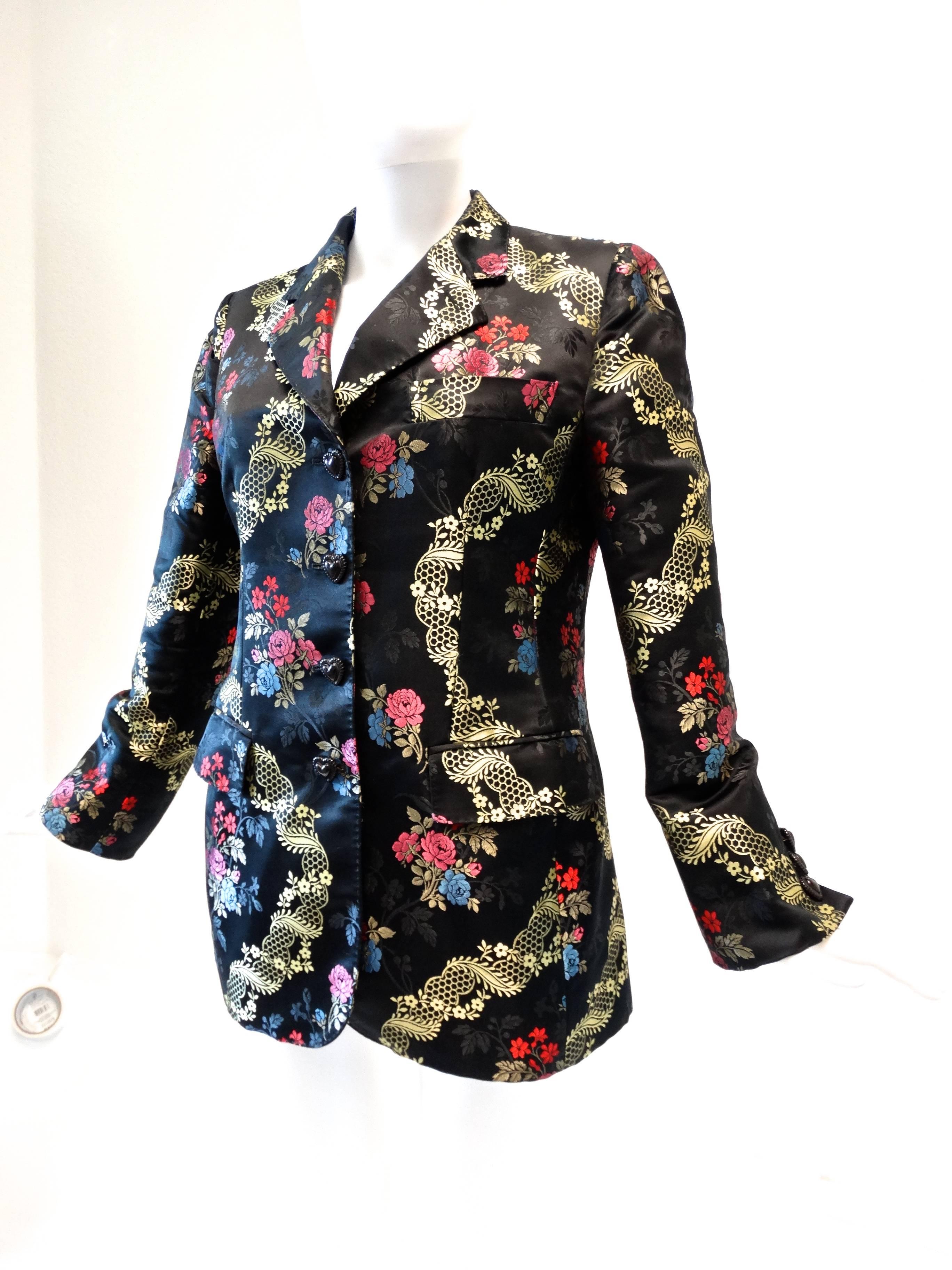 1990s Moschino Couture Silk Evening Jacket  In Excellent Condition In Scottsdale, AZ
