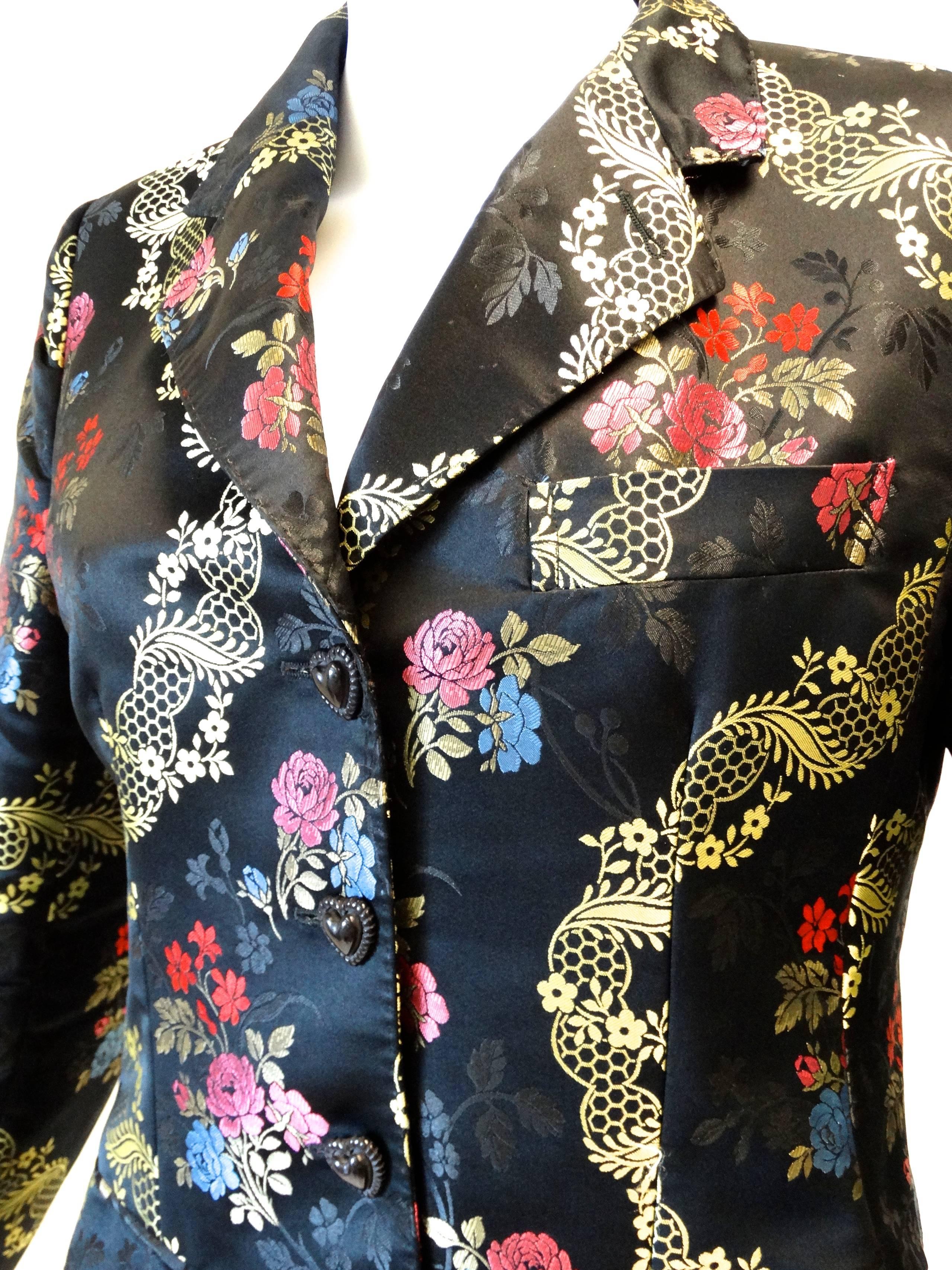 1990s Moschino Couture Silk Evening Jacket  3
