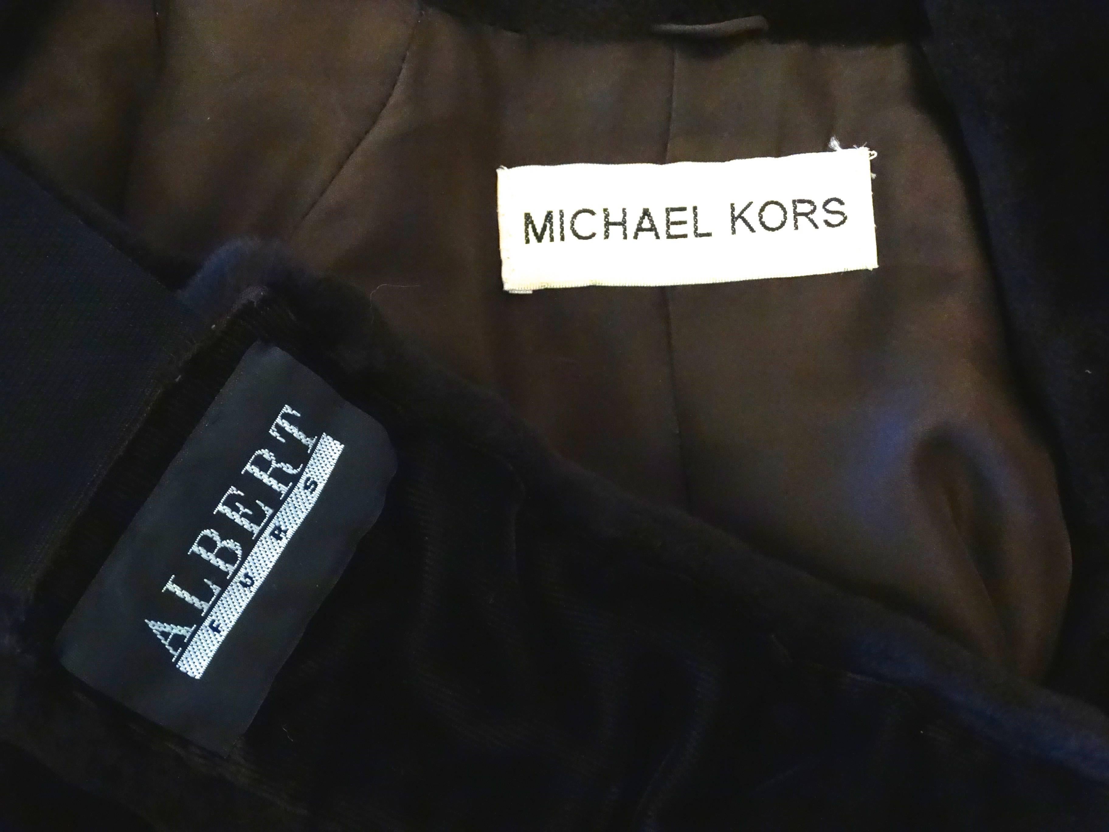 Michael Kors Full Length Sheared Mink Coat with Headwrap 5