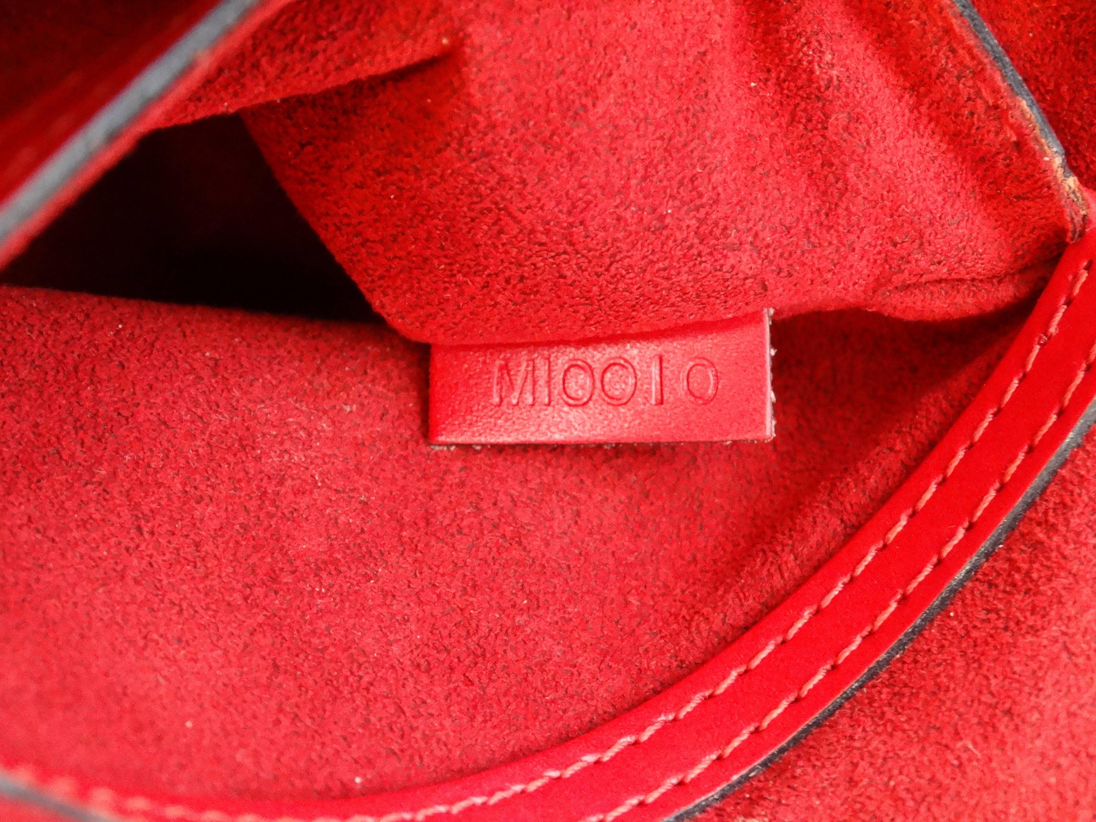 1990s Louis Vuitton Epi Alma PM Castilian Red Handbag  3