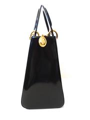 1995 Christian Dior Black Patent "Lady Dior" Bag