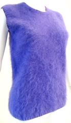 1990s Gianni Versace Couture Purple Angora Sweater