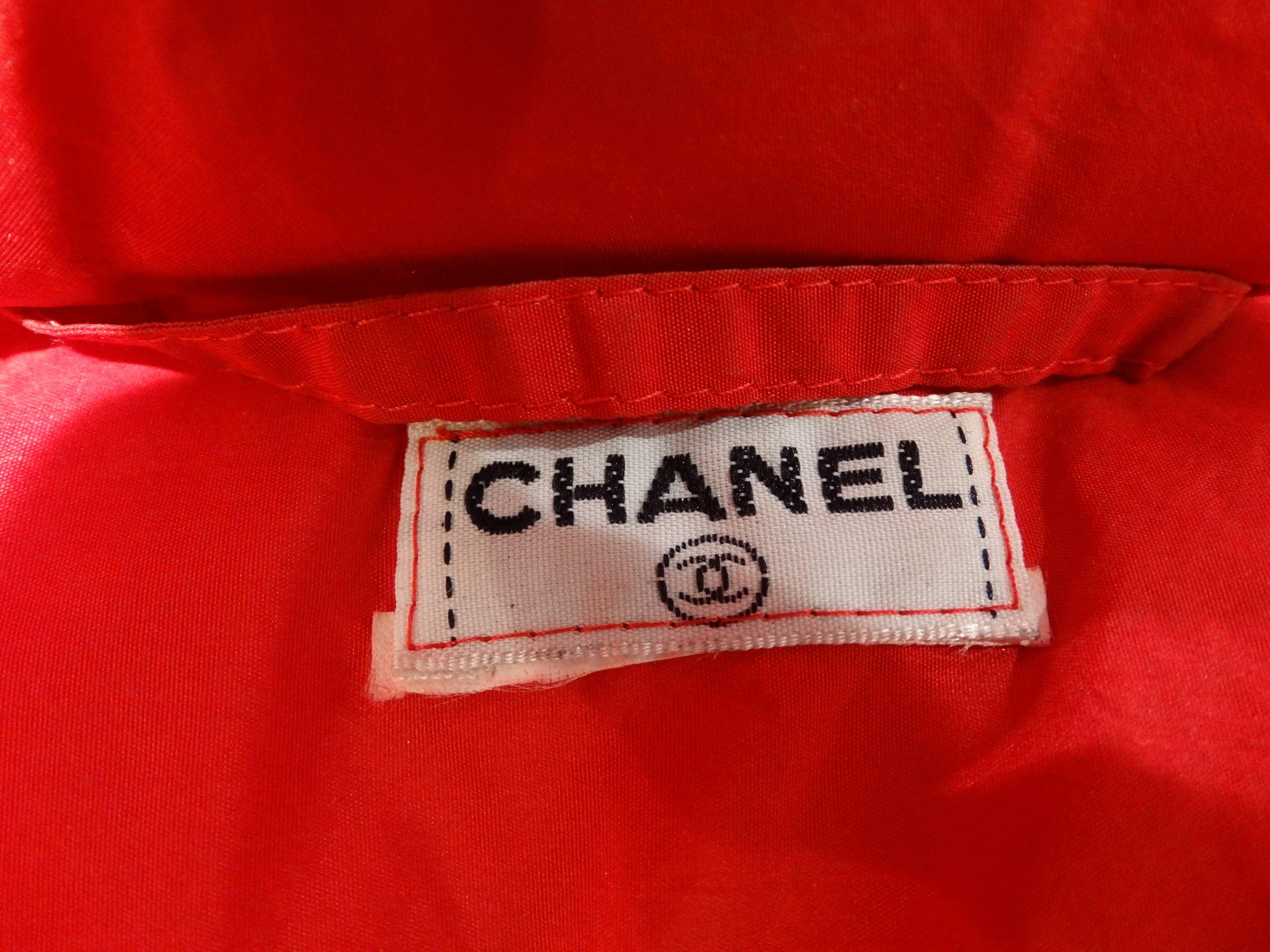 red chanel puffer jacket