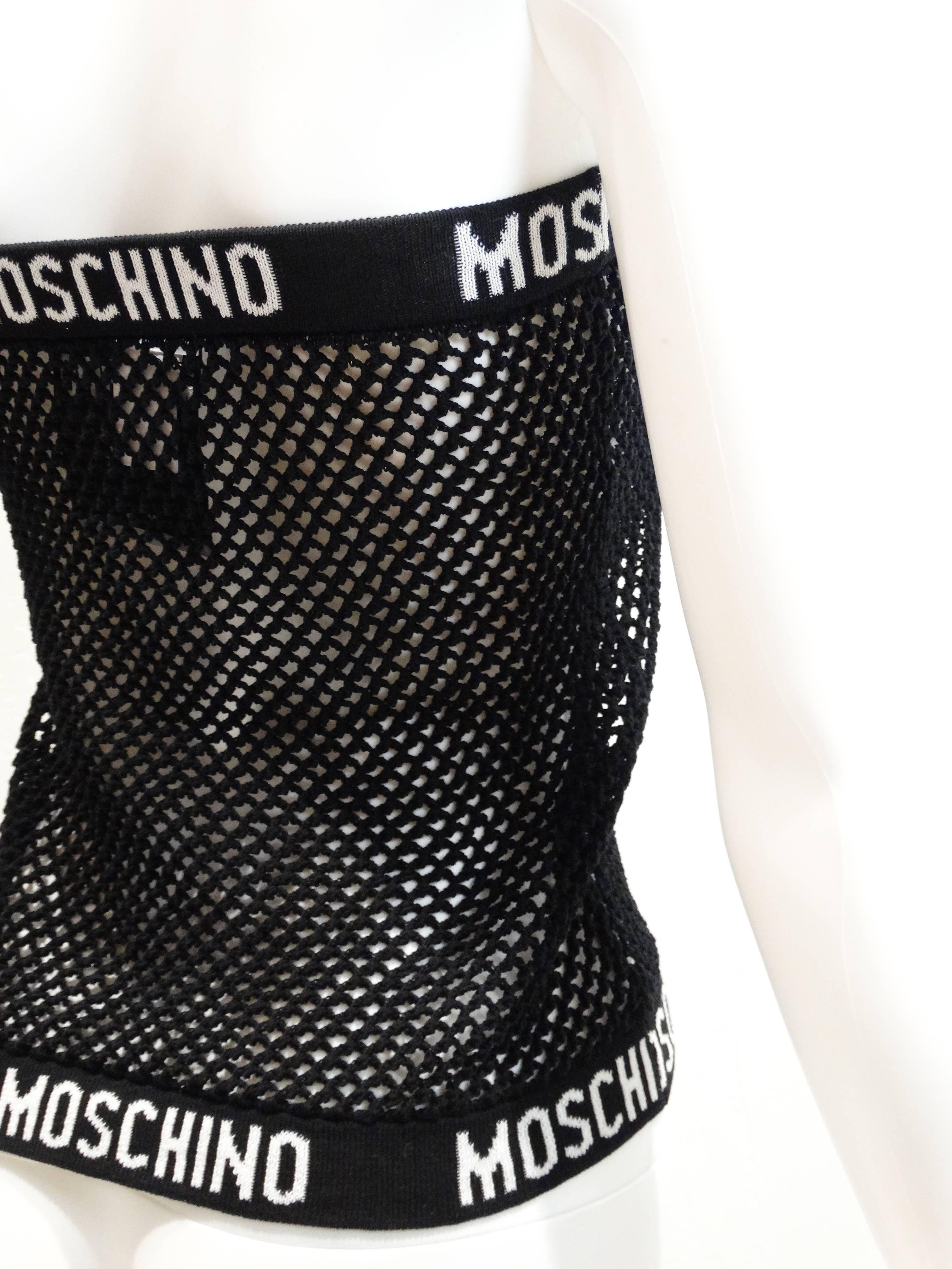 Women's 2015 Moschino Fishnet Tube Top