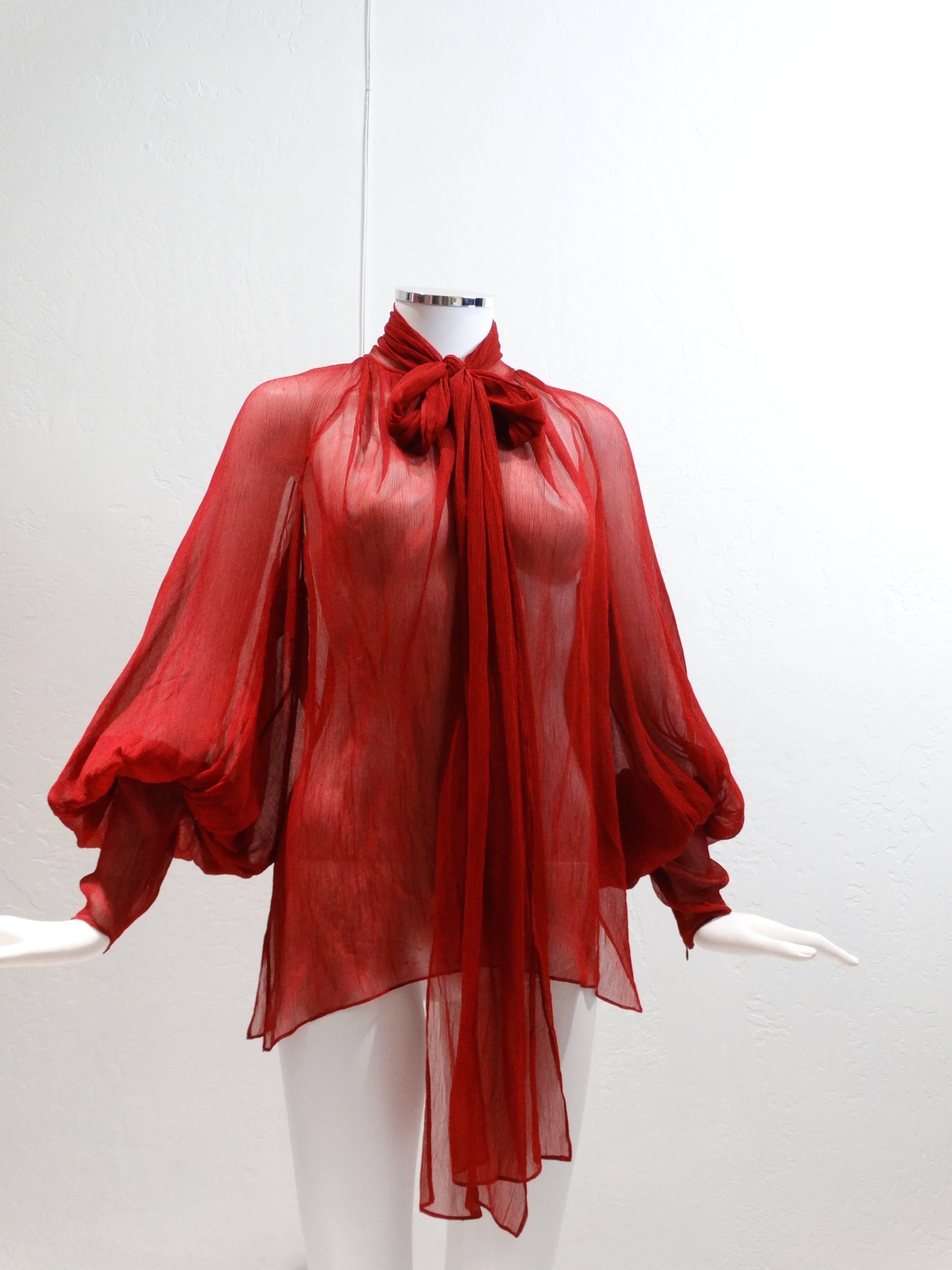 Women's 2007 Hermes Silk Blouse designed by Jean Paul Gaultier