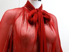 2007 Hermes Silk Blouse designed by Jean Paul Gaultier