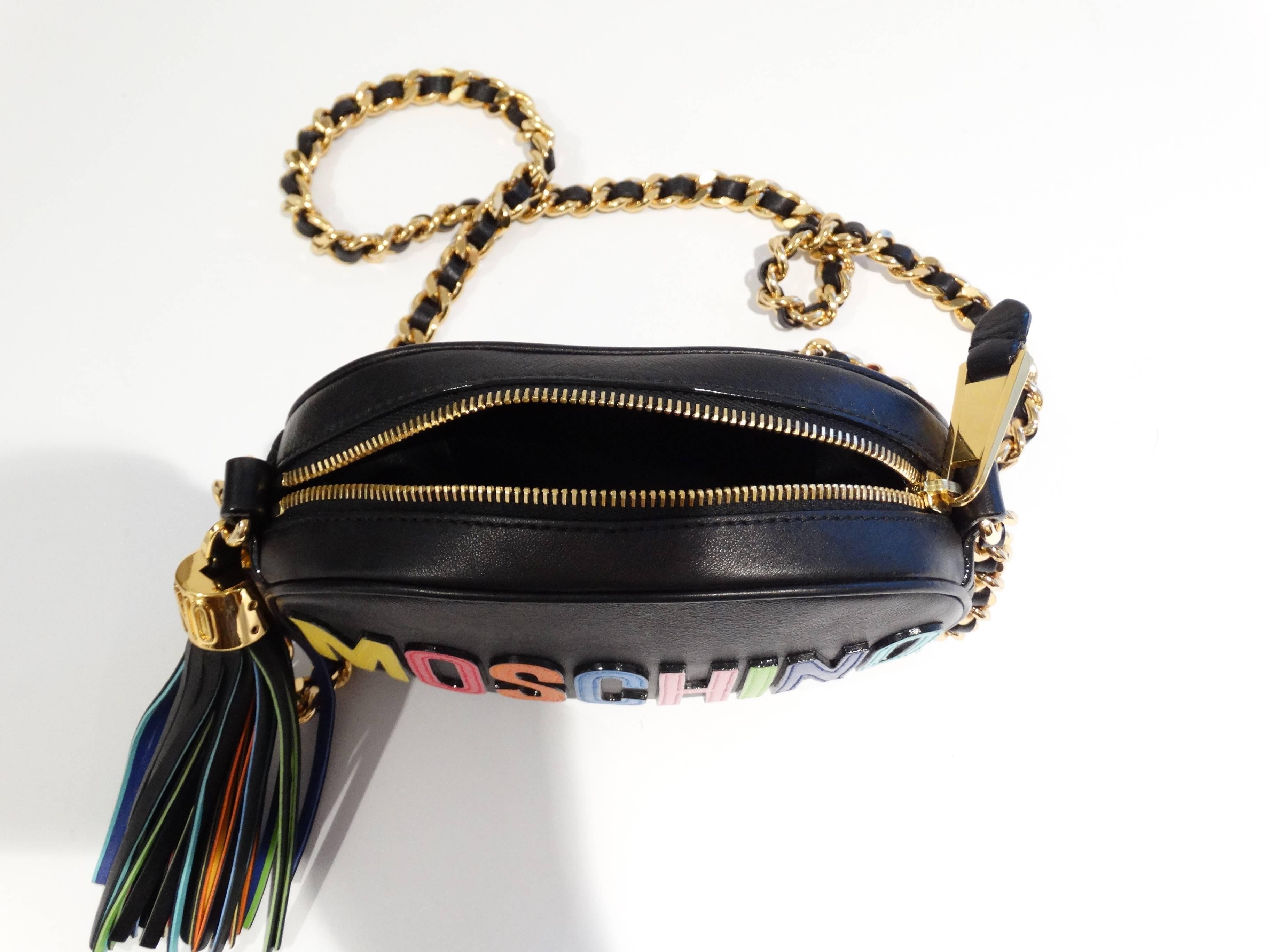 Women's Moschino 'Rainbow Letters' Crossbody Bag