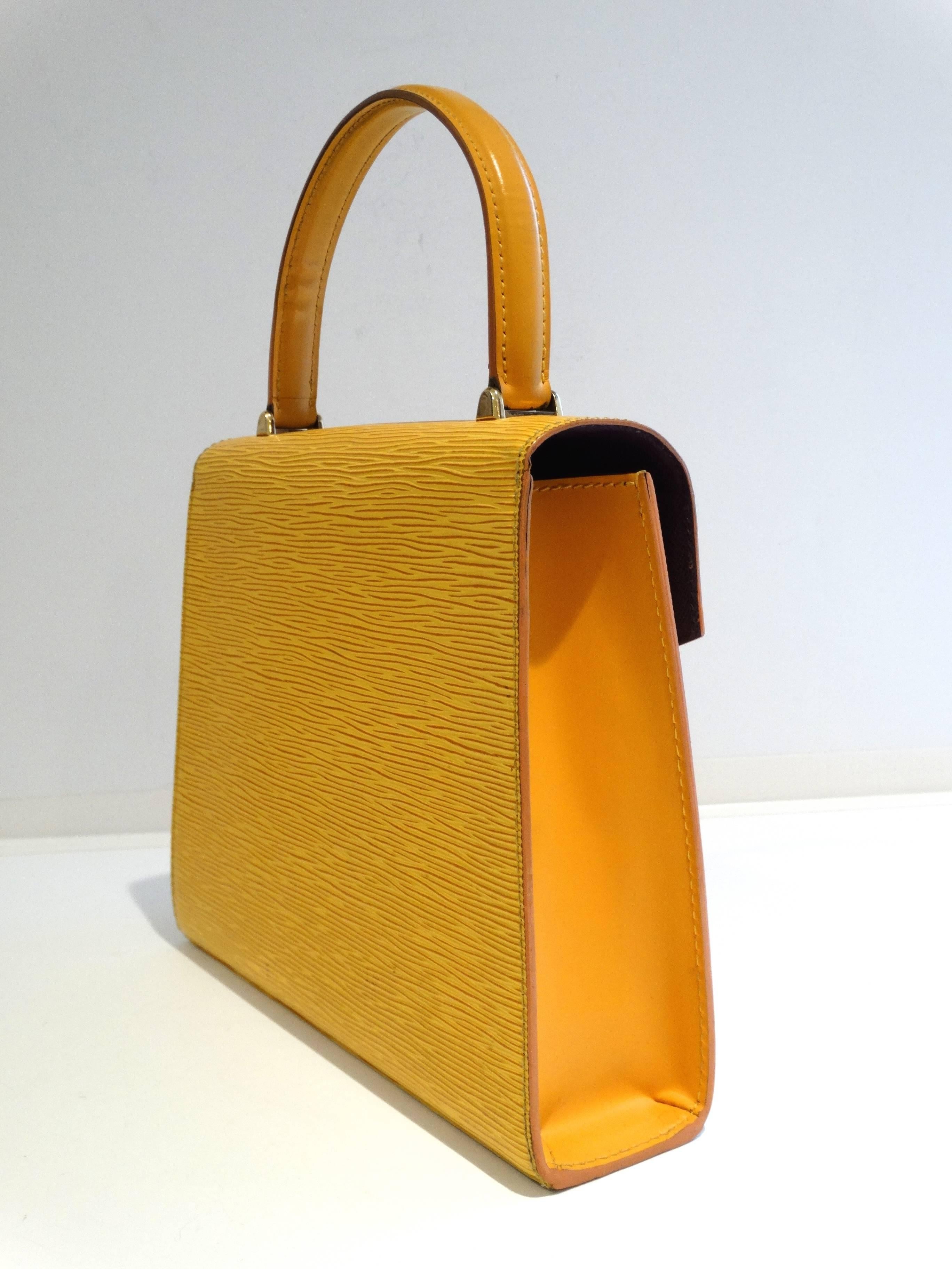 1995 Louis Vuitton Yellow Epi Leather Malesherbes Bag 2