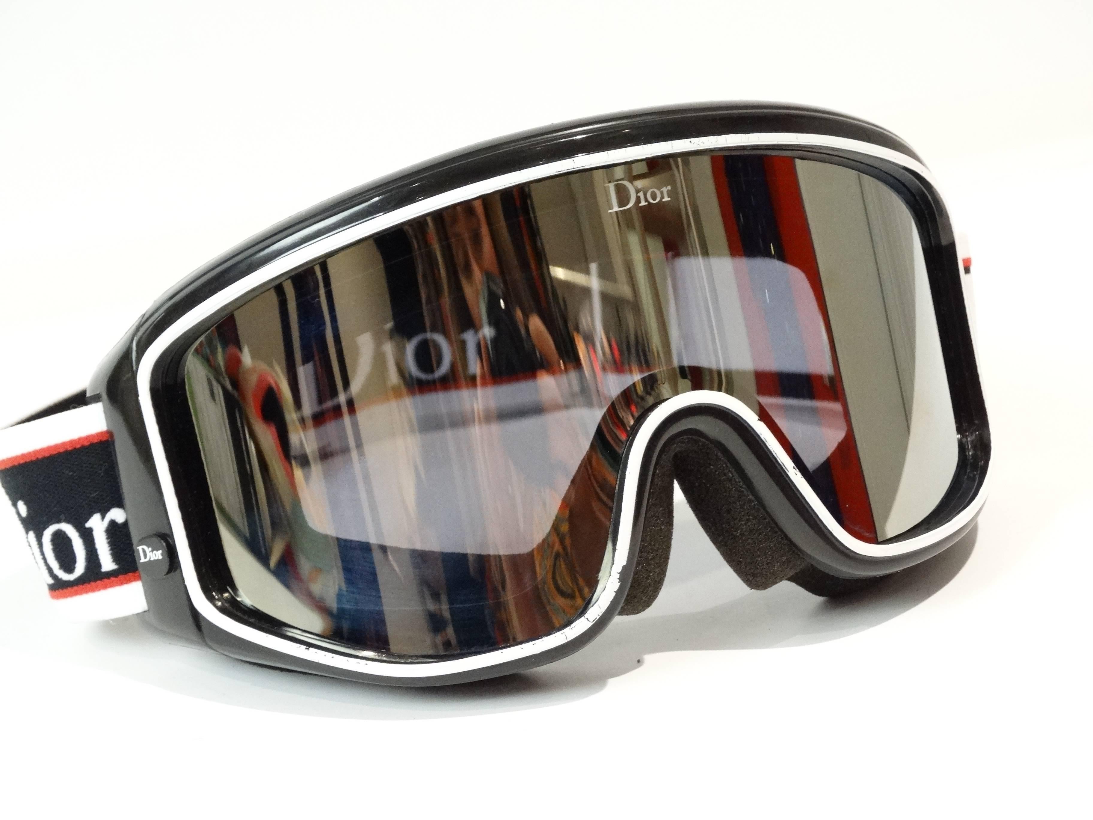 1980s Christian Dior Mirrored Ski Goggles In Excellent Condition In Scottsdale, AZ