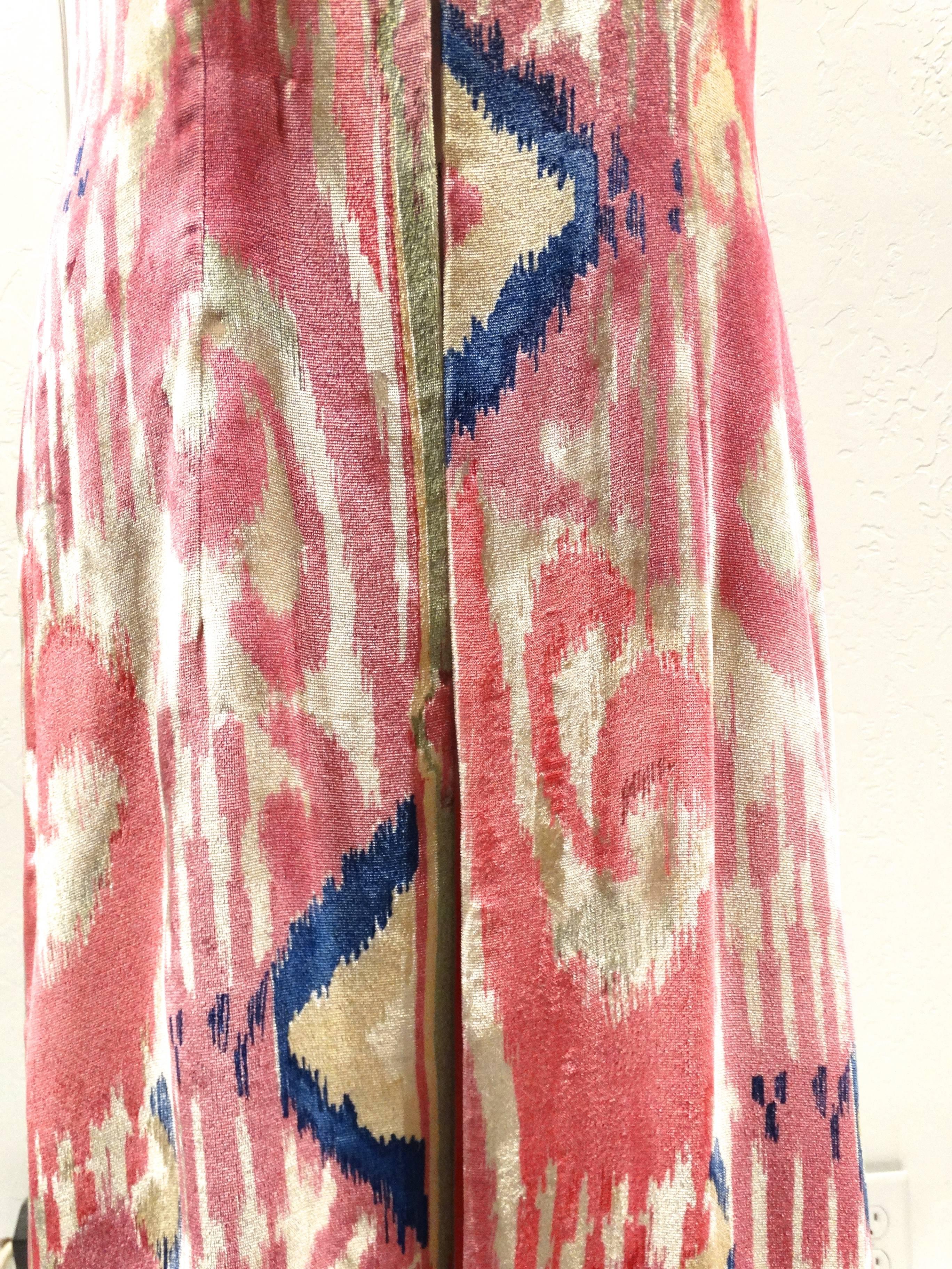 1970s Thea Porter Velvet Ikat Duster Vest  4