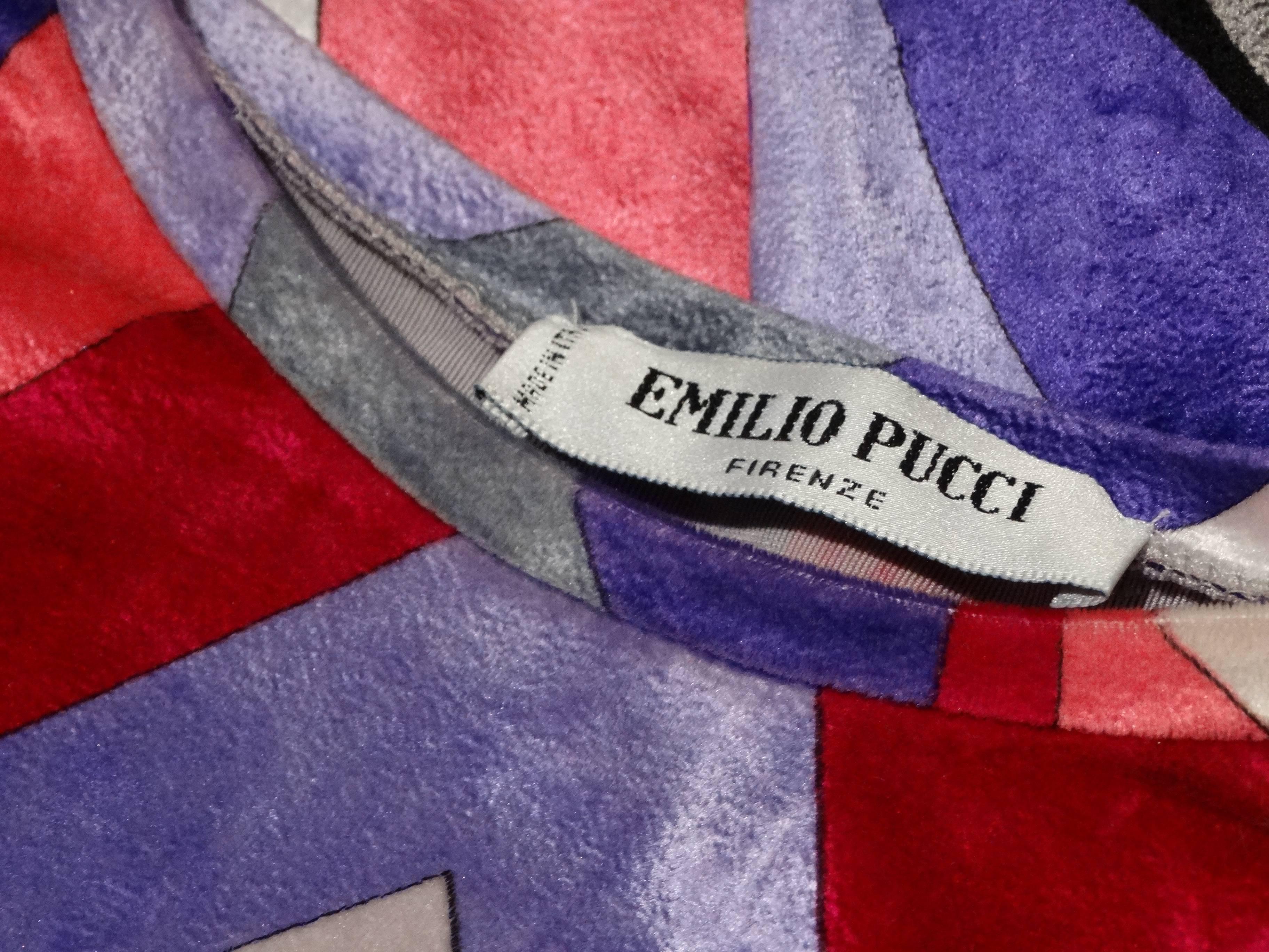 Pink 1990s Emilio Pucci Velveteen Pant Suit