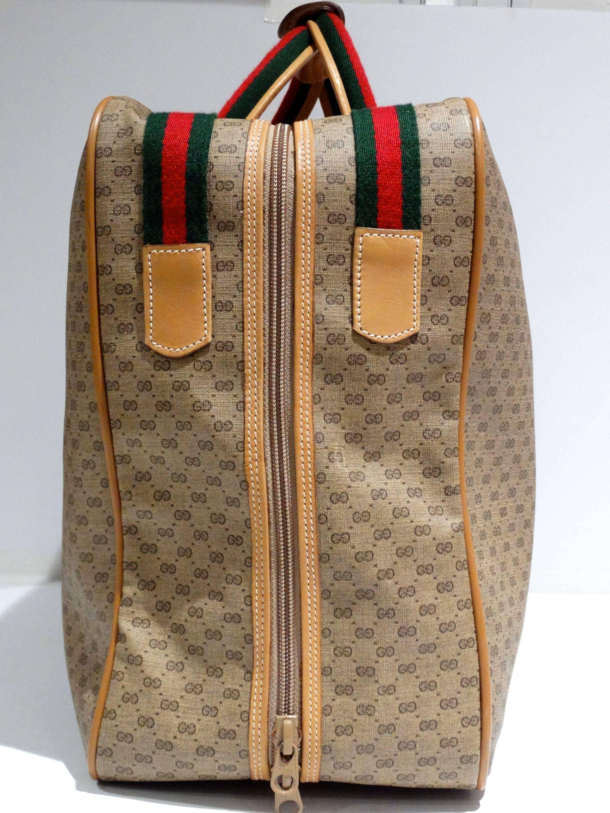Women's or Men's 1980s Gucci Weekender Bag 