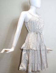 1980s Yves Saint Laurent Cotton Floral Dress