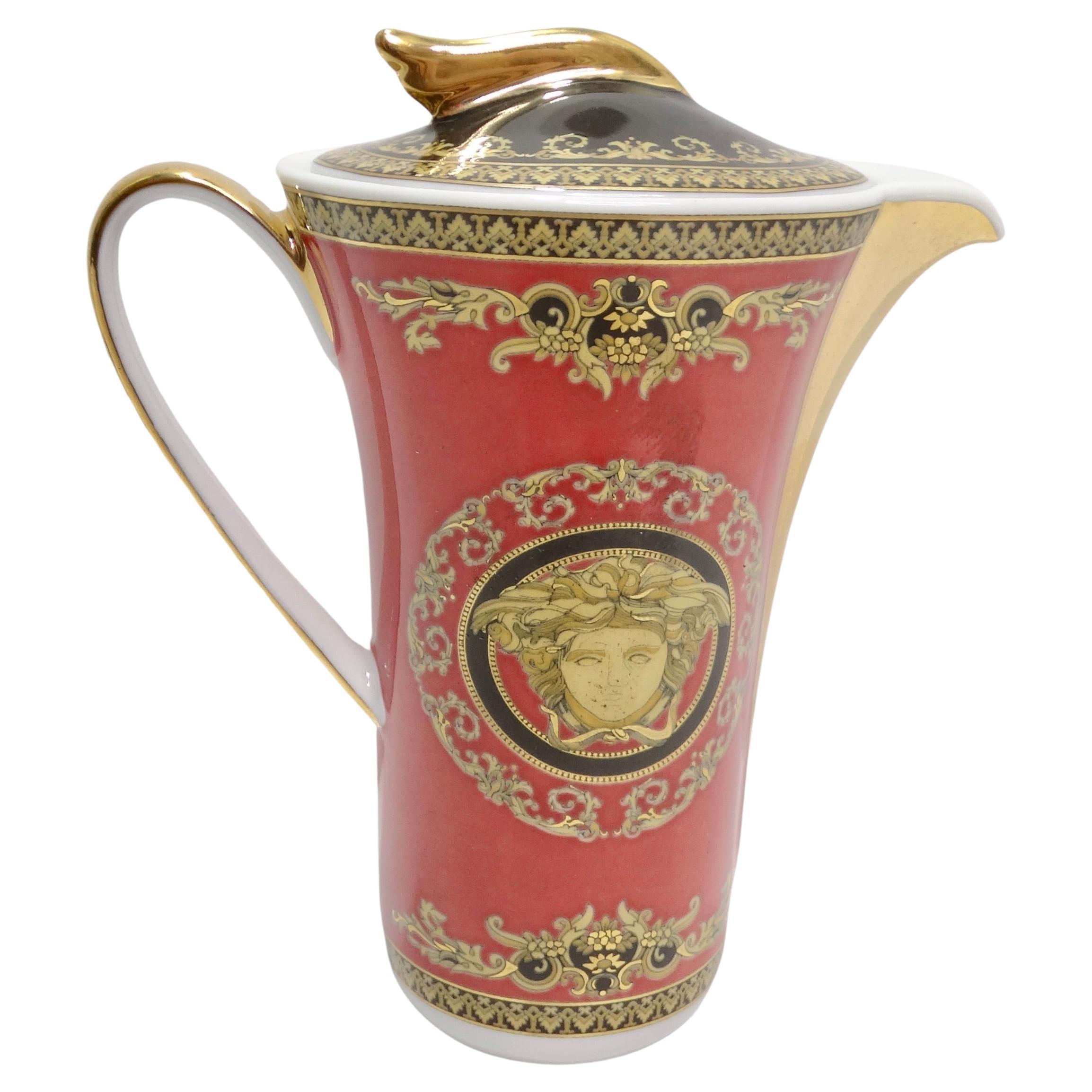 Versace Rosenthal 1990s Medusa Coffe Pot For Sale