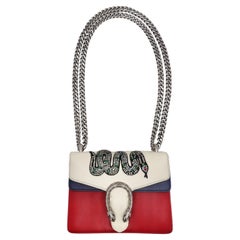 Used Gucci Multicolor Leather Mini Crystal Snake Embroidered Dionysus Bag
